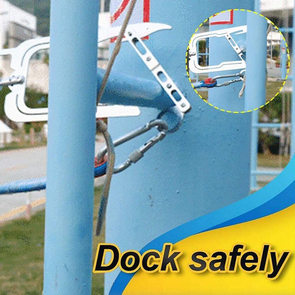 Telescopic Rod Tie Rope Hook U Shaped Long Distance Threader Telescoping Boat Hook Kayak