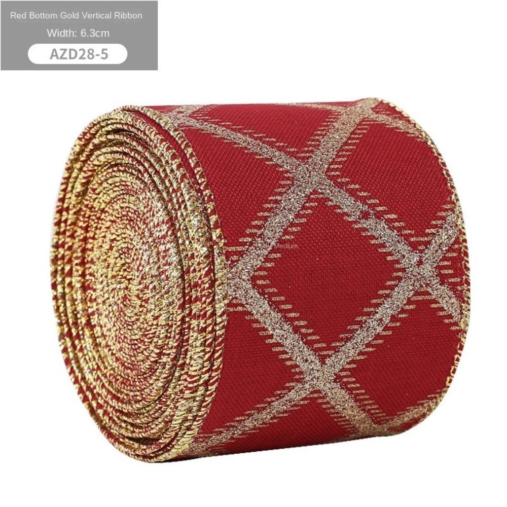 Xmas Gift Christmas Ribbon DIY Burlap Ribbon New Fabric Swirl Ribbon