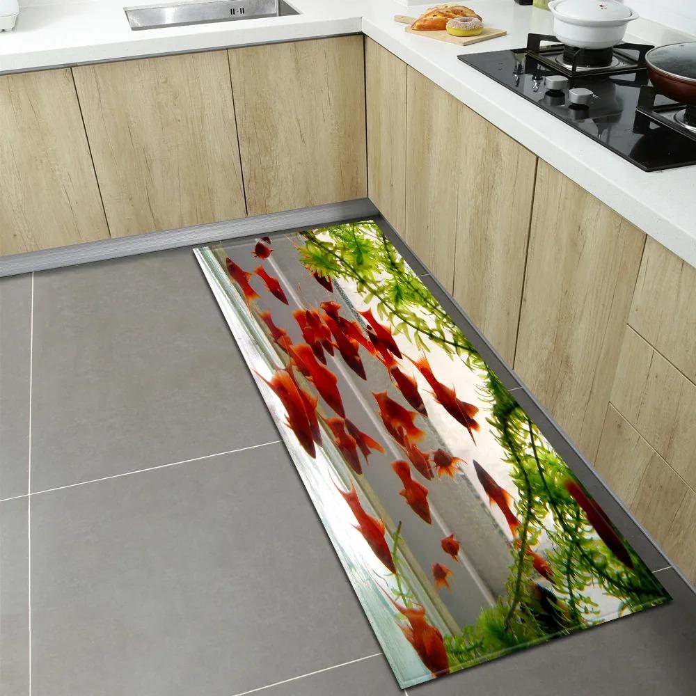Underwater World Pattern Home Kitchen Floor Mat Door Decoration Floor Mat