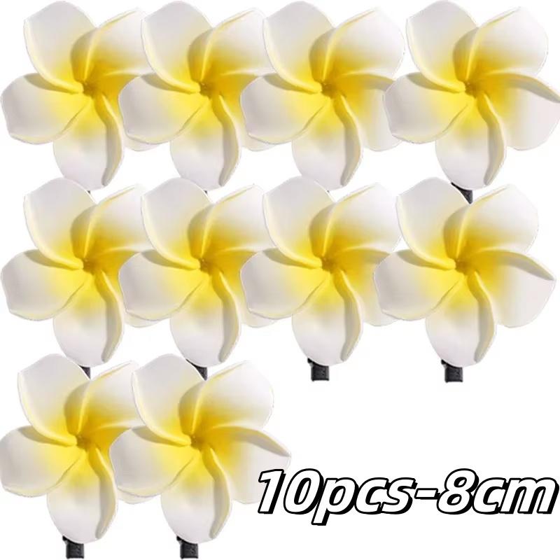 3-10pcs/set Plumeria Flower Hair Clip For Women Elegant Side Bangs Clips Hawaiian Party Hair Accessories