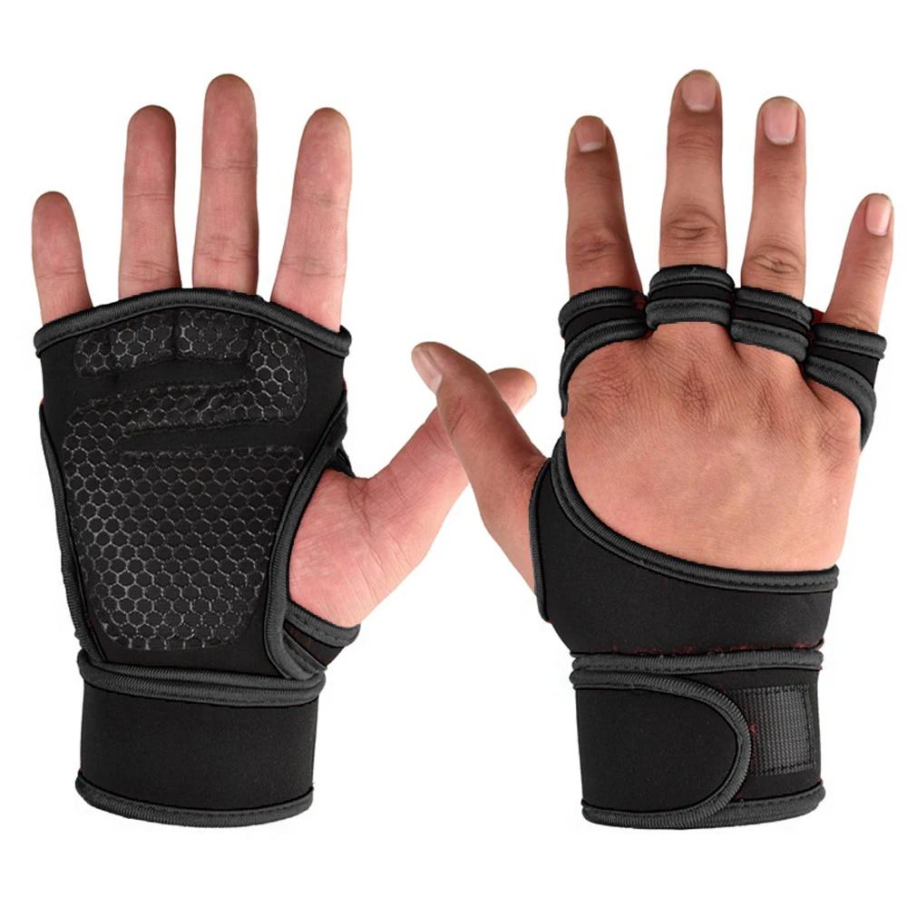Body Building Weightlifting Gym Hand Wrist Palm Protector Gloves Training Sport Gloves for Men Women Workout Gloves
