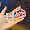 Kawaii Japanese Acrylic Cartoon Keychain with Irregular Carabiner Buckle
