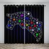 Children's Gamer Sunshade Curtains Boy Game Handle Thin Curtains 2 Panel Cool Game Curtain Living Room Bedroom Home Decor