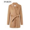 PORTS Women's Wool Cashmere Blend Mid-Length Coat