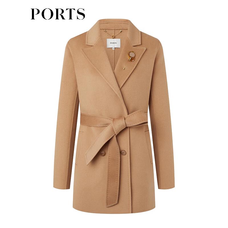 PORTS Women's Wool Cashmere Blend Mid-Length Coat