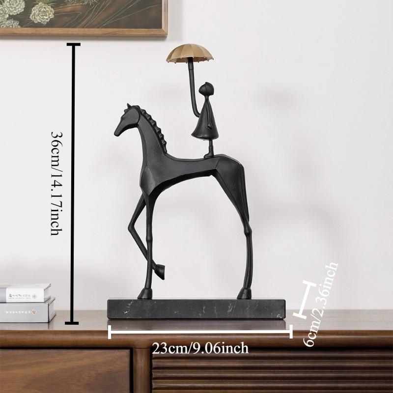 

1PC Sculpture Horse Ornament Home High-end Entrance Wine Cabinet Decoration Living Room TV Cabinet Office High-end Ornament
