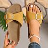 Fashion Womens Mens Sandals Fashion Adjustable Buckle Cork Footbed Slides Outdoor Beach Sliipers with Comfortable Arch Support