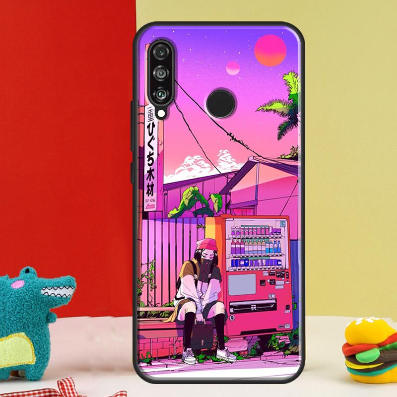 Vaporwave Glitch Anime For Huawei Nova 9 10 SE 12i 12s 11i 5T Y91 Y90 Y60 Y70 Y72 Y61 P60 Pro P20 P30 P40 Lite Case