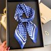 European American 70cm Small Square Imitation Silk Scarf - Printed Versatile Headscarf/Neck Protector
