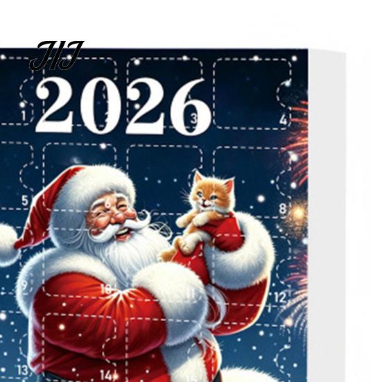 Decorative Acrylic Cat Figurines for Windows 2026 Advent Calendar, 24 Days Christmas Countdown Calendar with Tree Decorations Hanging Ornaments