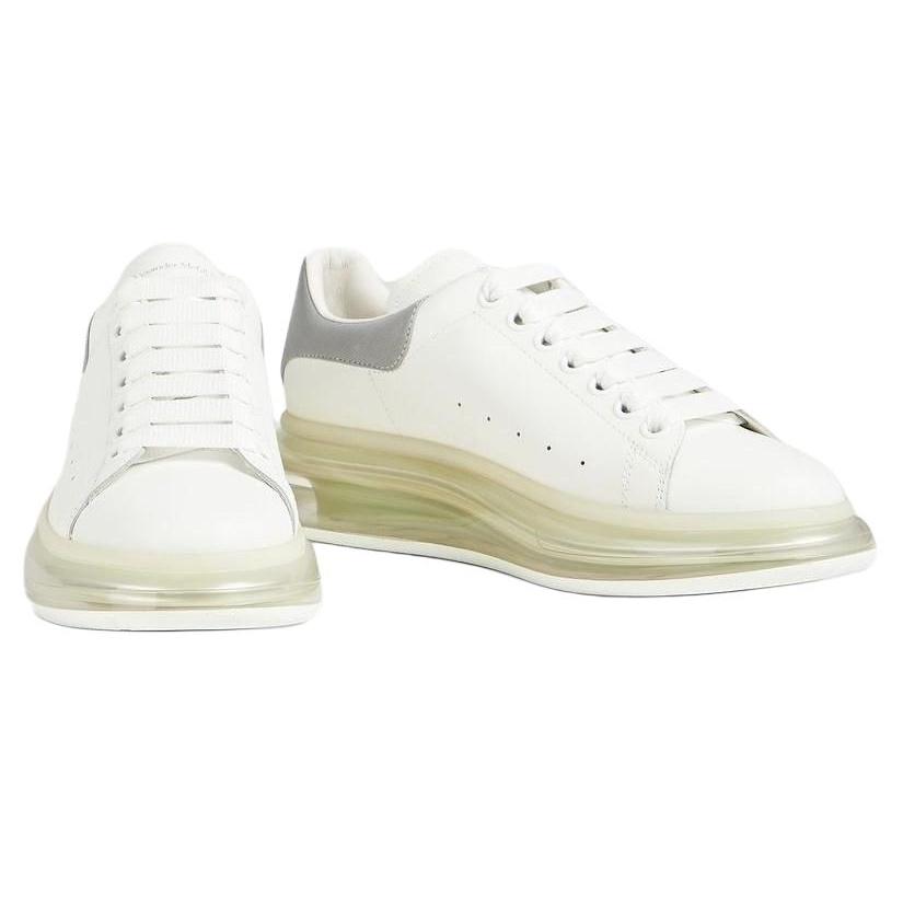 (WMNS) Alexander McQueen Air Bubble Wedge Sole Oversized Sneaker 'White Grey' Women's 666892WIA4T9058