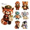 Decorative Knitted Figurine Handmade Doll for Kids, Soft Crochet Forest Animal Plush Toy, Cute Pendant Hand Woven Stuffed Doll, Unique Gift