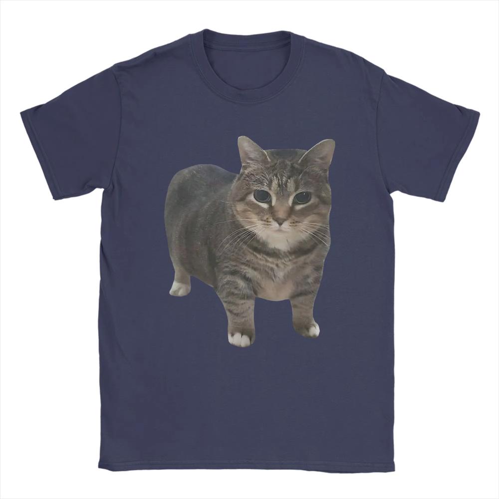 Men Women Spinning Cat Meme T Shirt Funny Brainrot Cotton Tops Fashion Short Sleeve Round Neck Tees T-Shirts