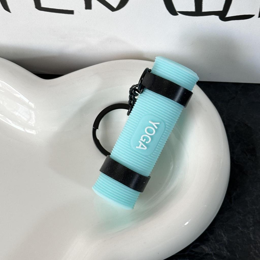 Miu Series Dumbbell Plate Keychain: Trendy Fitness Accessory & Sports Jewelry Gift