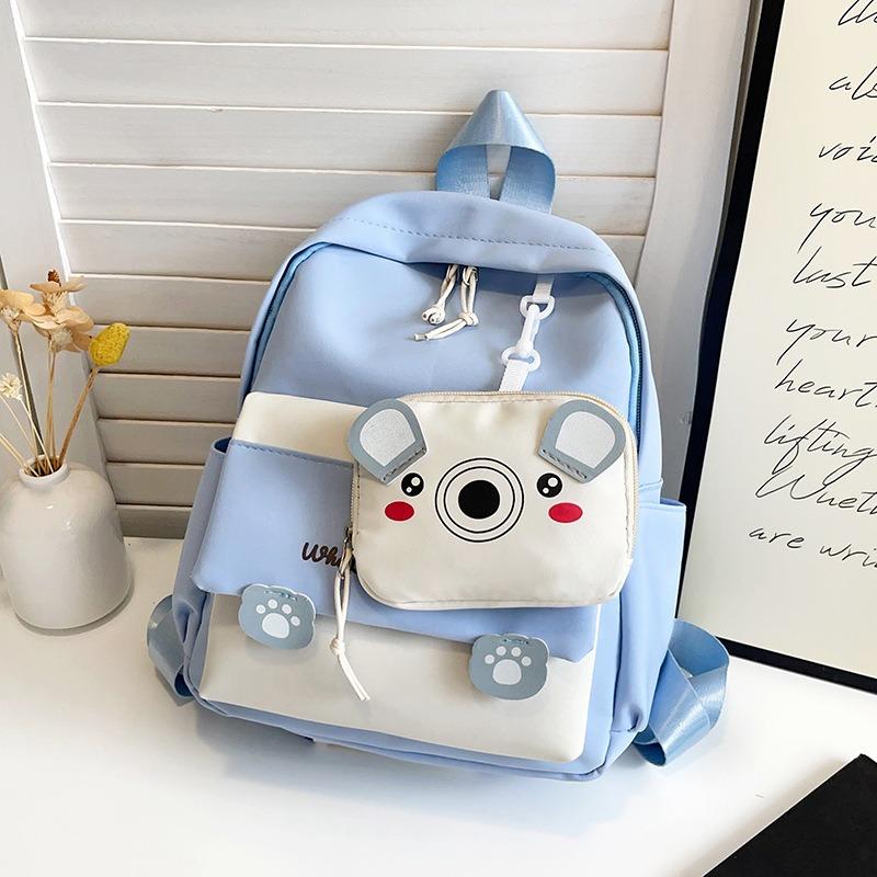 New Children's Backpack Cartoon Cute Children's Schoolbag Kindergarten Two-piece Set Splicing Small Backpack