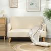 Two-Seater Sofa, Compact, Skin-Friendly Cover, Up to 240 kg, 130x74x79 cm, Cream White