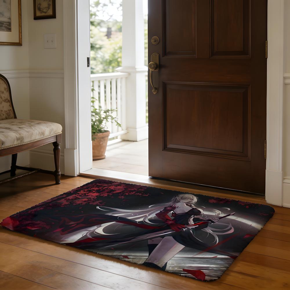 AAcheron Honkai Star Rail Floor Mat Soft Flannel Absorbent Mat Non-Slip Rug Home Bedroom Bathroom