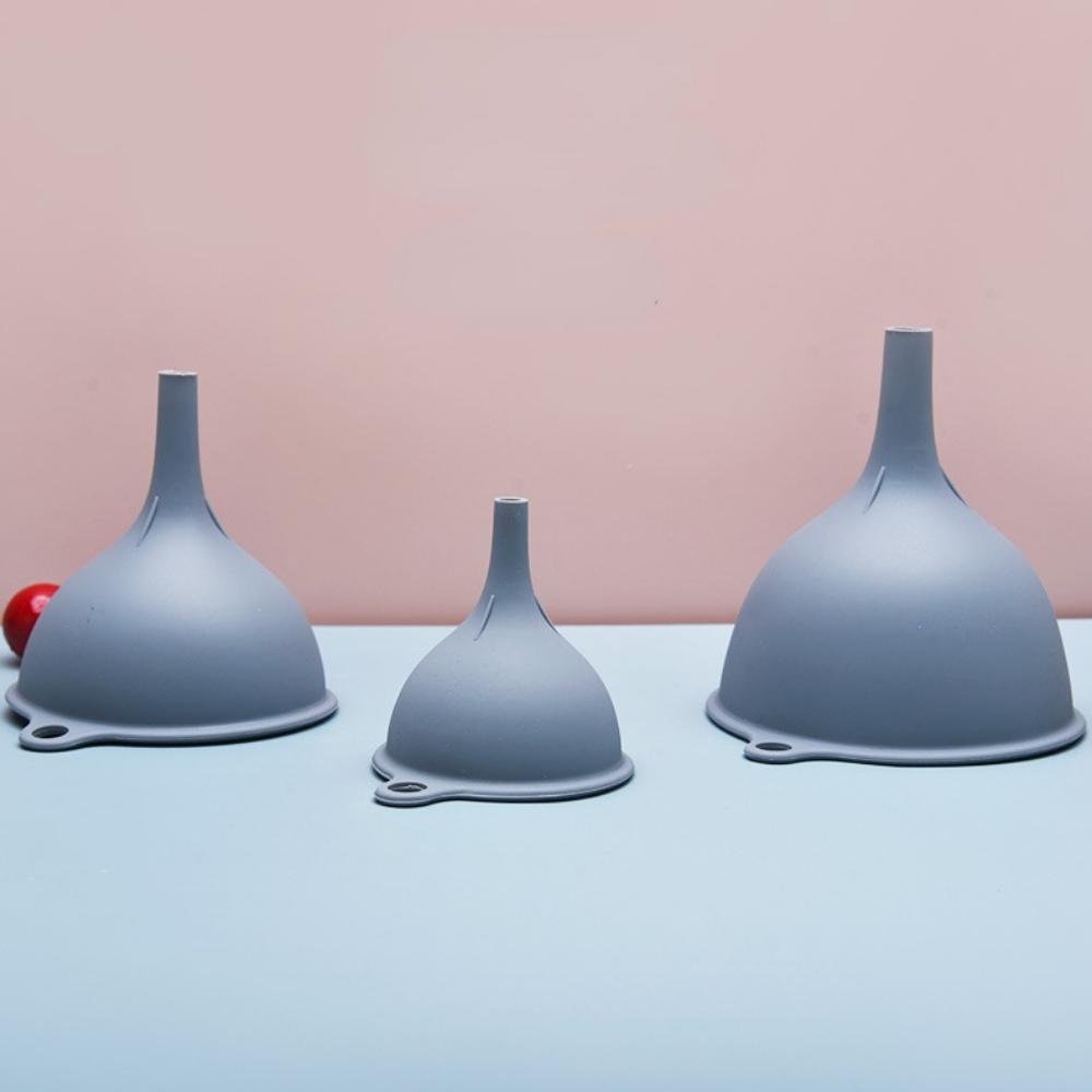Silicone Oil Funnel Three-piece Multifunctional Funnel Set Filter Oil Pot Kitchen Household Pour Oil Filter Funnel