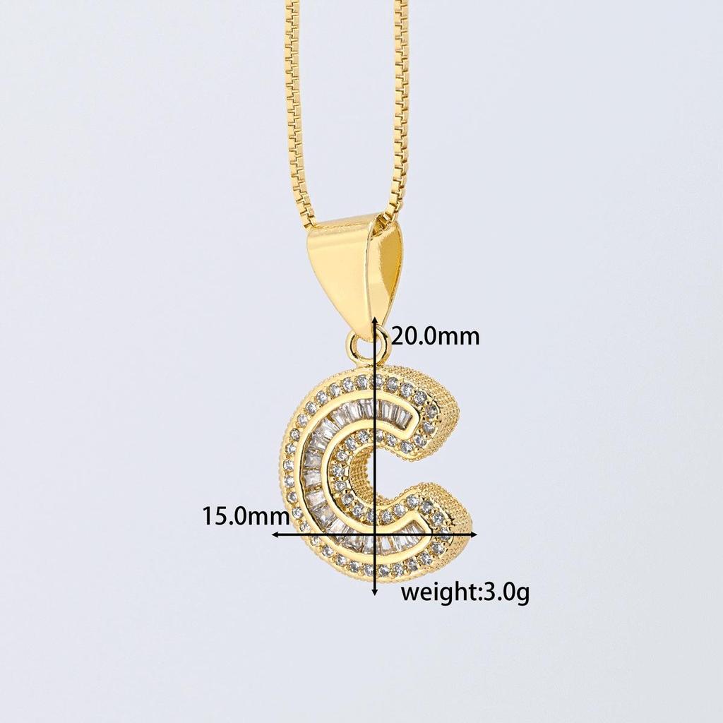 Cross Pendant with Micro Pave Cubic Zirconia - 26 Letter Options for DIY Jewelry Accessories