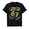 Its Okay To Be Different 67 Hand Autism Awareness Support Tshirt For Men Women 100 Cotton T Shirts Short Sleeve Tops 04031