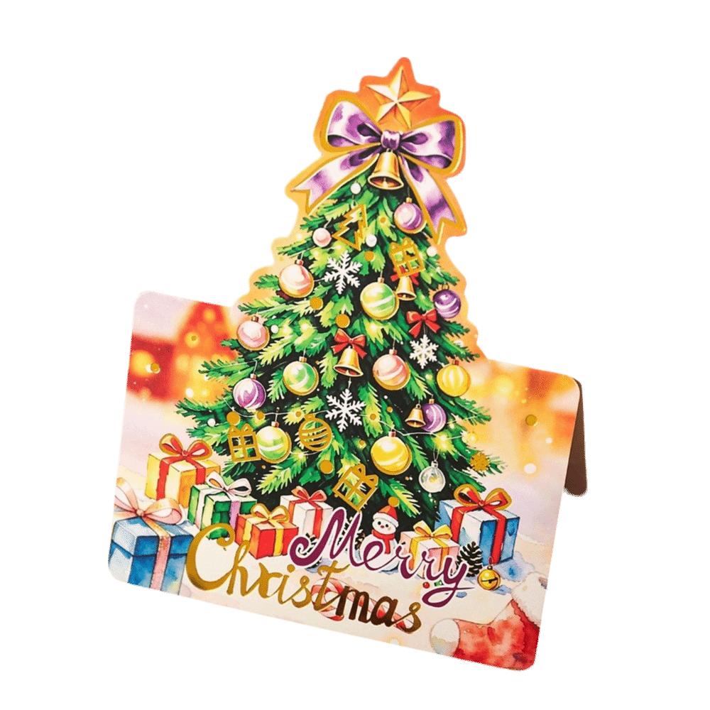 10pcs Invitation Happy New Year Cards Thank You Blank Paper Cards Message Card Invitation for Guest