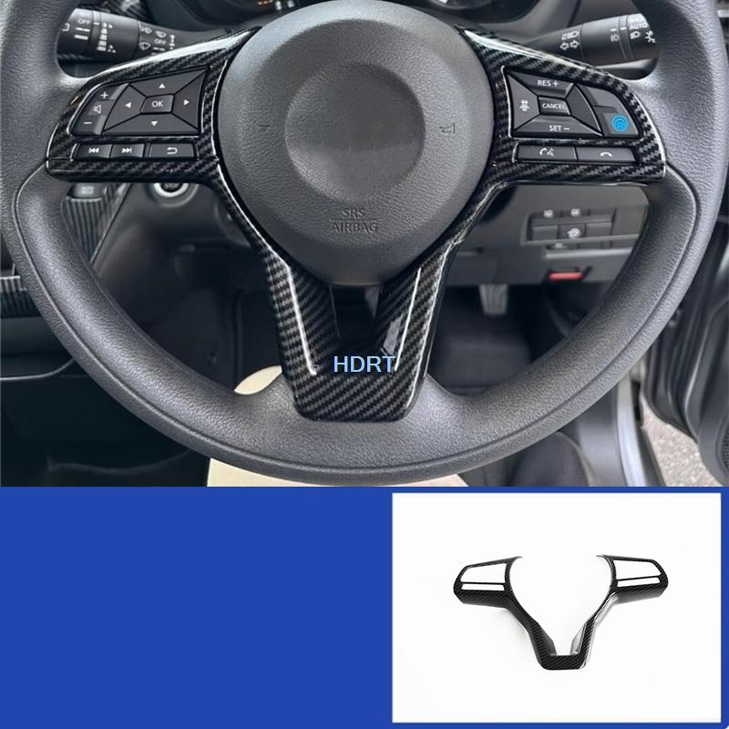 Car Styling Carbon Fibre Interior Gear Shift Window Control Panel Air Vent Outlet Steering Wheel Cover For Nissan ROOX  +