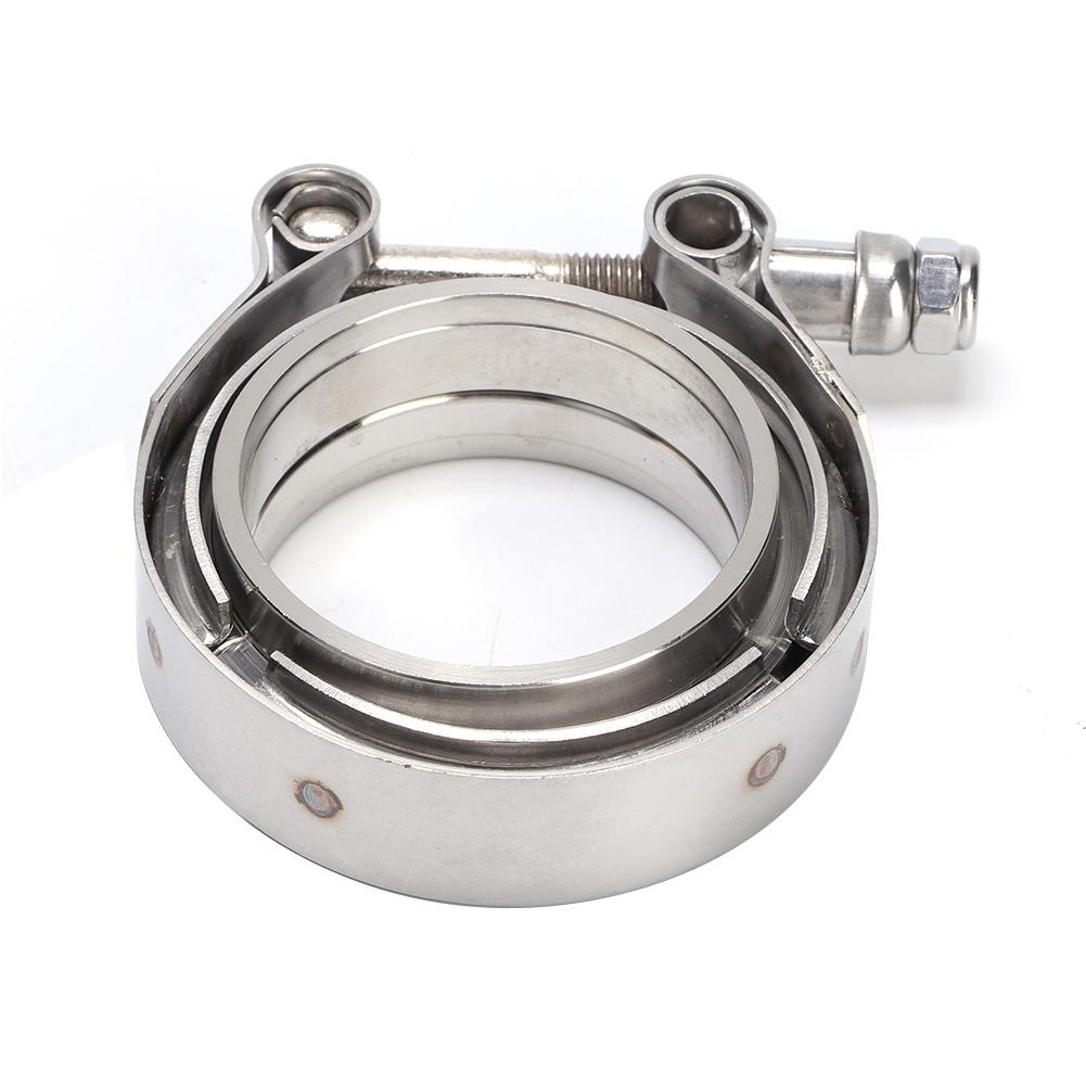 2.25in V Band Stainless Steel Clamp with 2 Flange for Turbo Exhaust Downpipe
