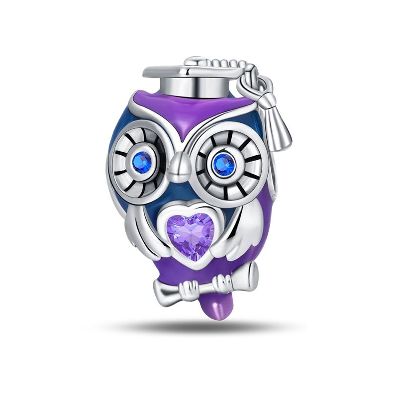 Copper Color Graduation Certificate Bachelor'S Hat Graduation Series Charms Beads Fit Pan Original Bracelets Diy Jewelry