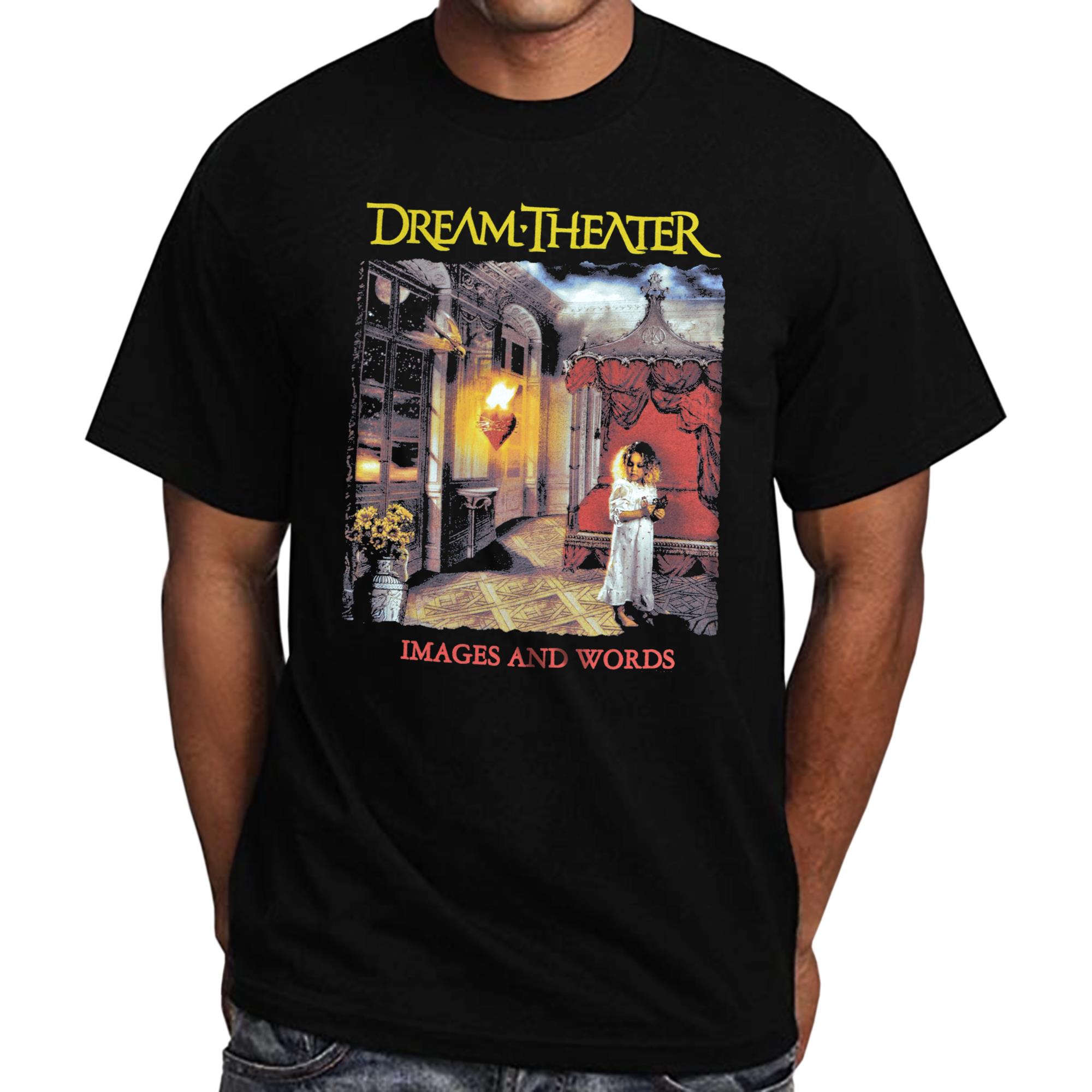 

Новая футболка с принтом группы DREAM THEATER, мужская модная повседневная одежда, футболка с коротким рукавом, свободная и удобная, для повседневной носки S