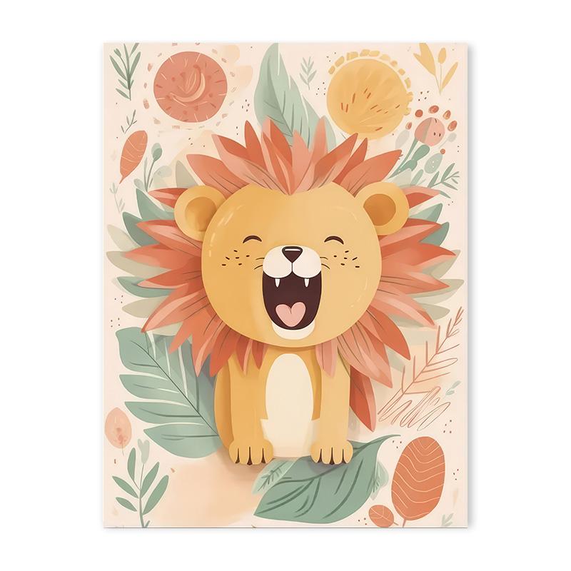 

Мультфильм Лев Жираф Лиса Детская Настенная Художественная Печать Плакат Детская Спальня Милые Животные Картина На Холсте Современная Комната Эстетическое Украшение 21cm×30cm NoFrame