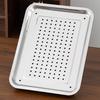 Stainless Steel Tea Tray Rectangle Barbecue Plate New Draining Basin  Teahouse Restaurant
