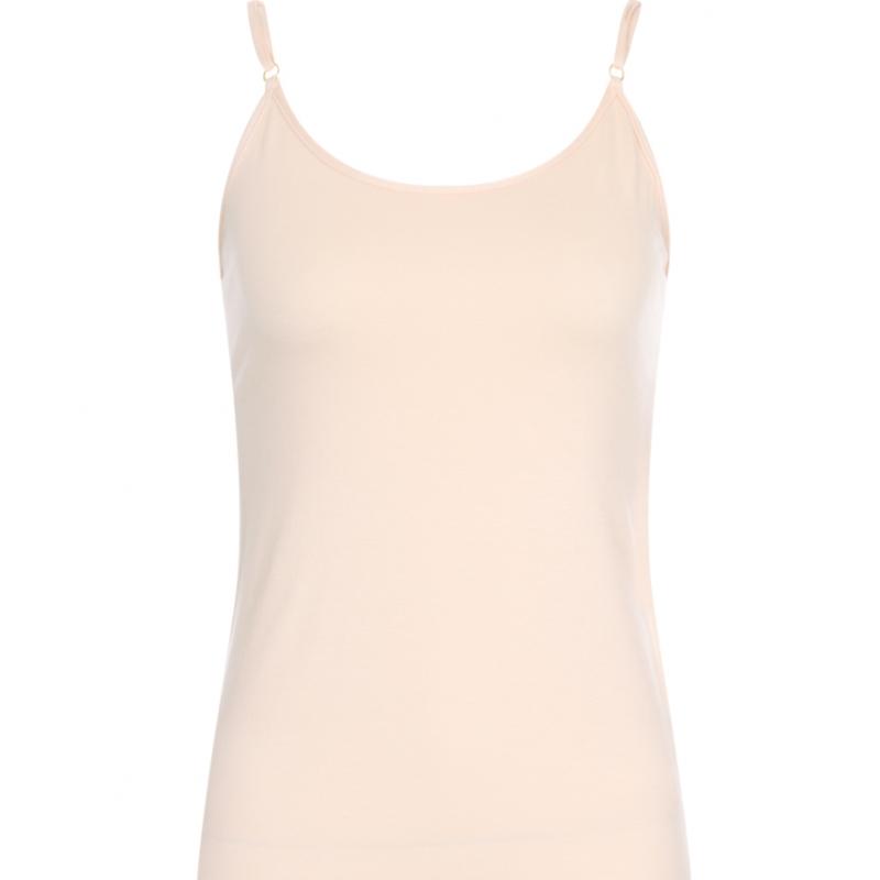 Shop   Women Viscose Span Inner Strap Tank Top Black Cha Wsh 20733
