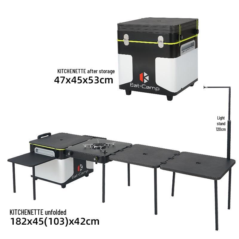 CLS Portable Outdoor Cooking Station: Folding Table & Stove for Camping, BBQs & Tours