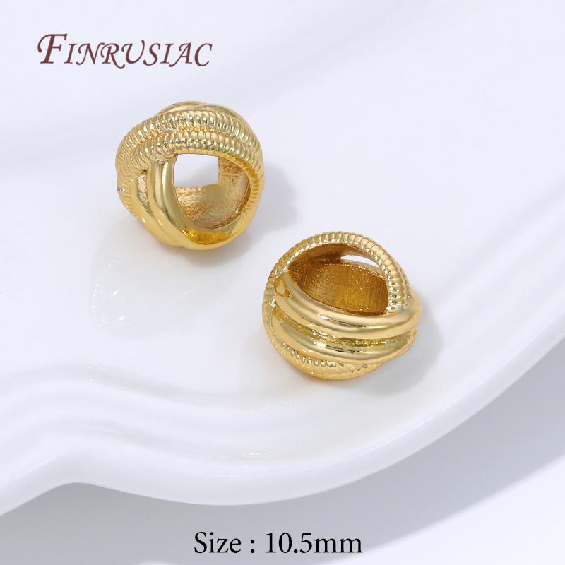 4/8Pcs 18K Gold Plated Decorative Beads,Spacer Beads For Jewelry Making,Metal Separator Bead For Bracelets DIY Accessories