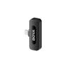 120dB 2.4GHz Wireless Clip-On Microphone for iPhone Lightning - Black