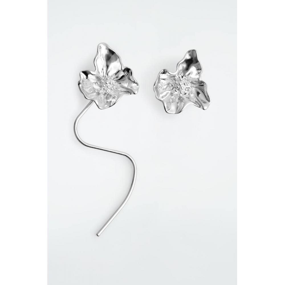 COS Japan Mismatch Floral Earrings
