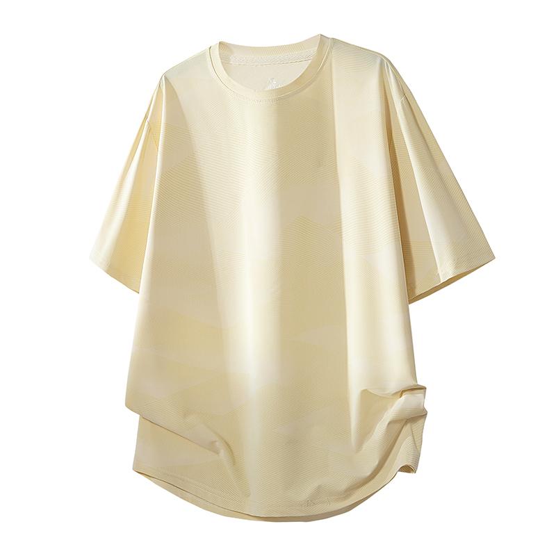 Quick Drying Sports T-shirt Men's Ice Silk Fitness Loose Summer Thin Short Sleeved Running Top
