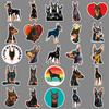 50 Doberman Dog Dog Stickers Personalized Cartoon Animal Dog Decoration Mobile Ticket Waterproof Stickers