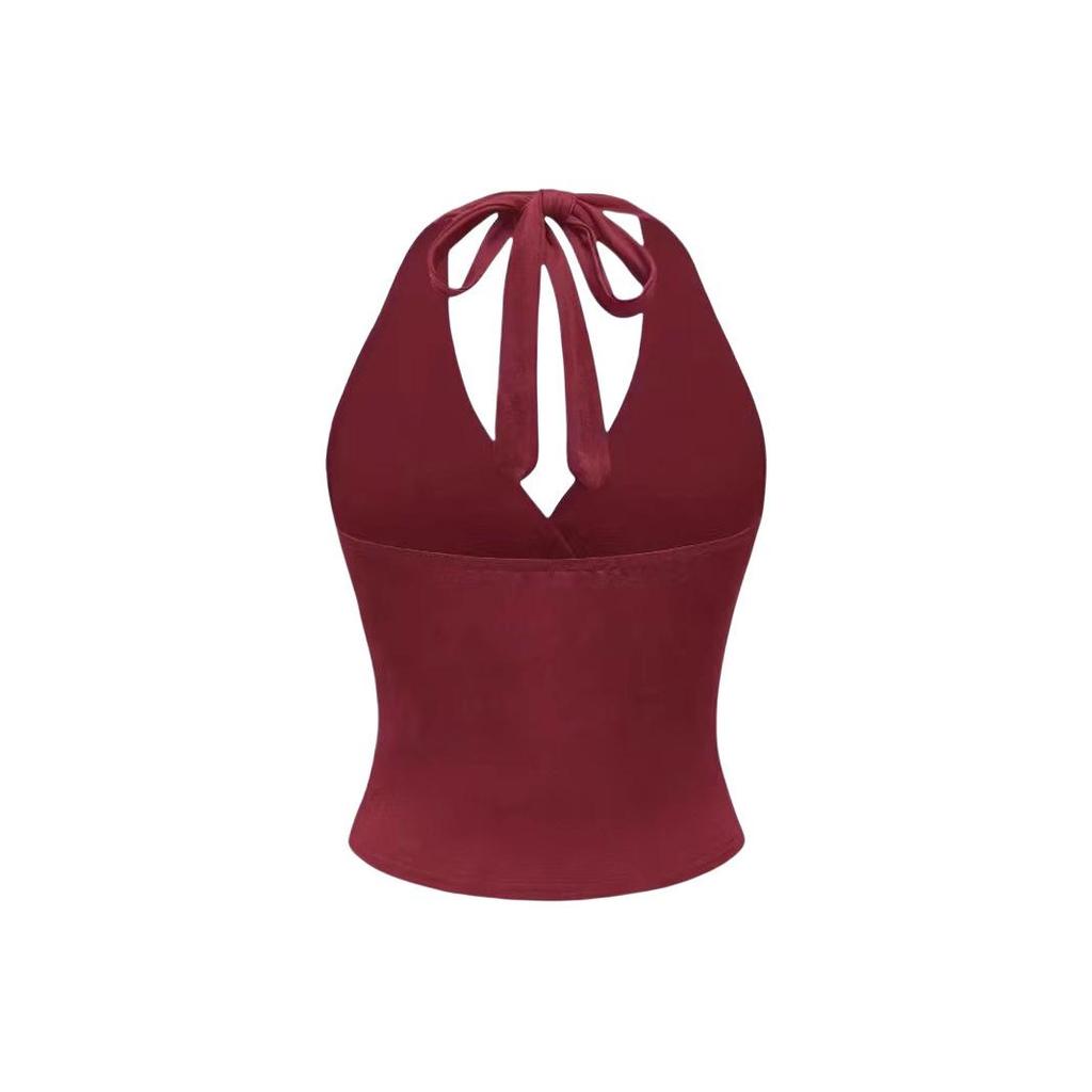 Women's European & American Halter Strap Slim Backless Vest Top