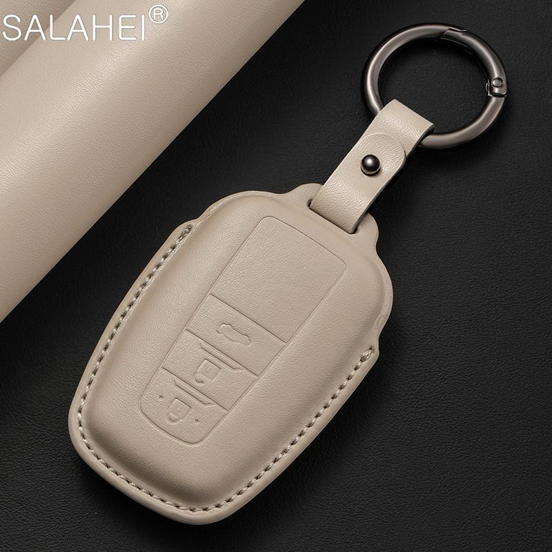 Leather Car Key Case Cover Shell For Toyota Prius Camry Corolla C-Hr Chr Rav4 Prado Izoa Levin Avalon    Accessories