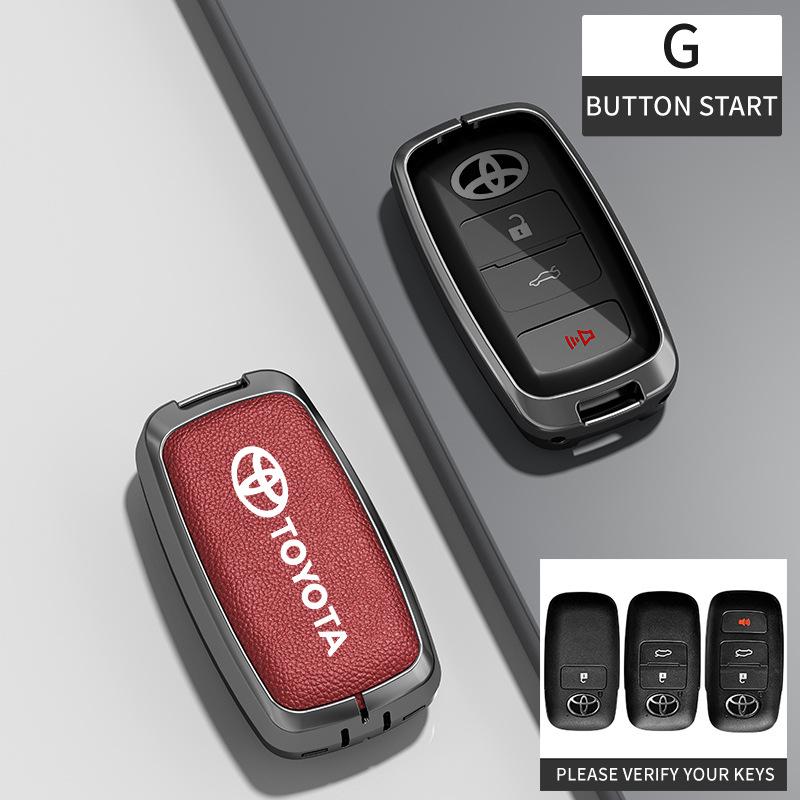 Big Deer Toyota Car Key Case - Protective Shell for PERODUA Remote Control Transparent Black TPU with Leather
