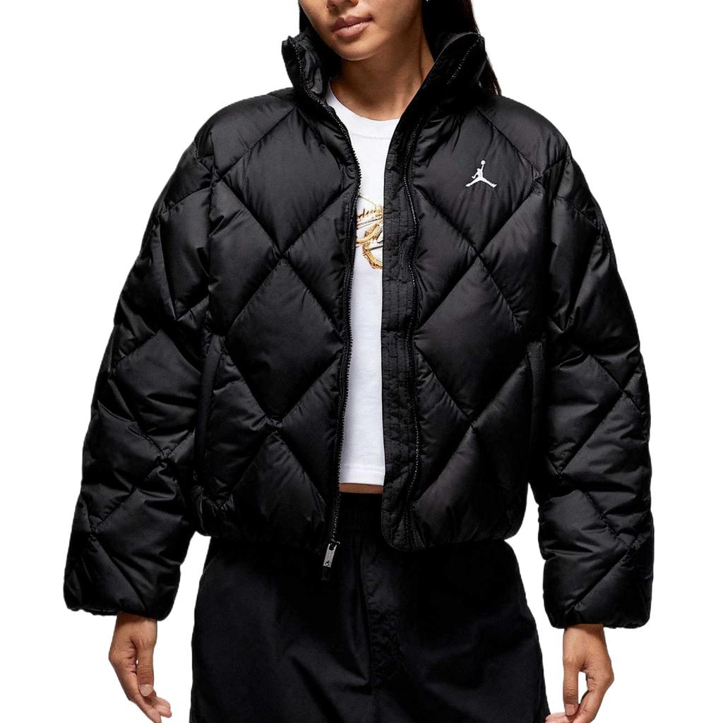 (WMNS) Air Jordan Brooklyn Quilted Puffer Jacket 'Black' Women's HV0418-010