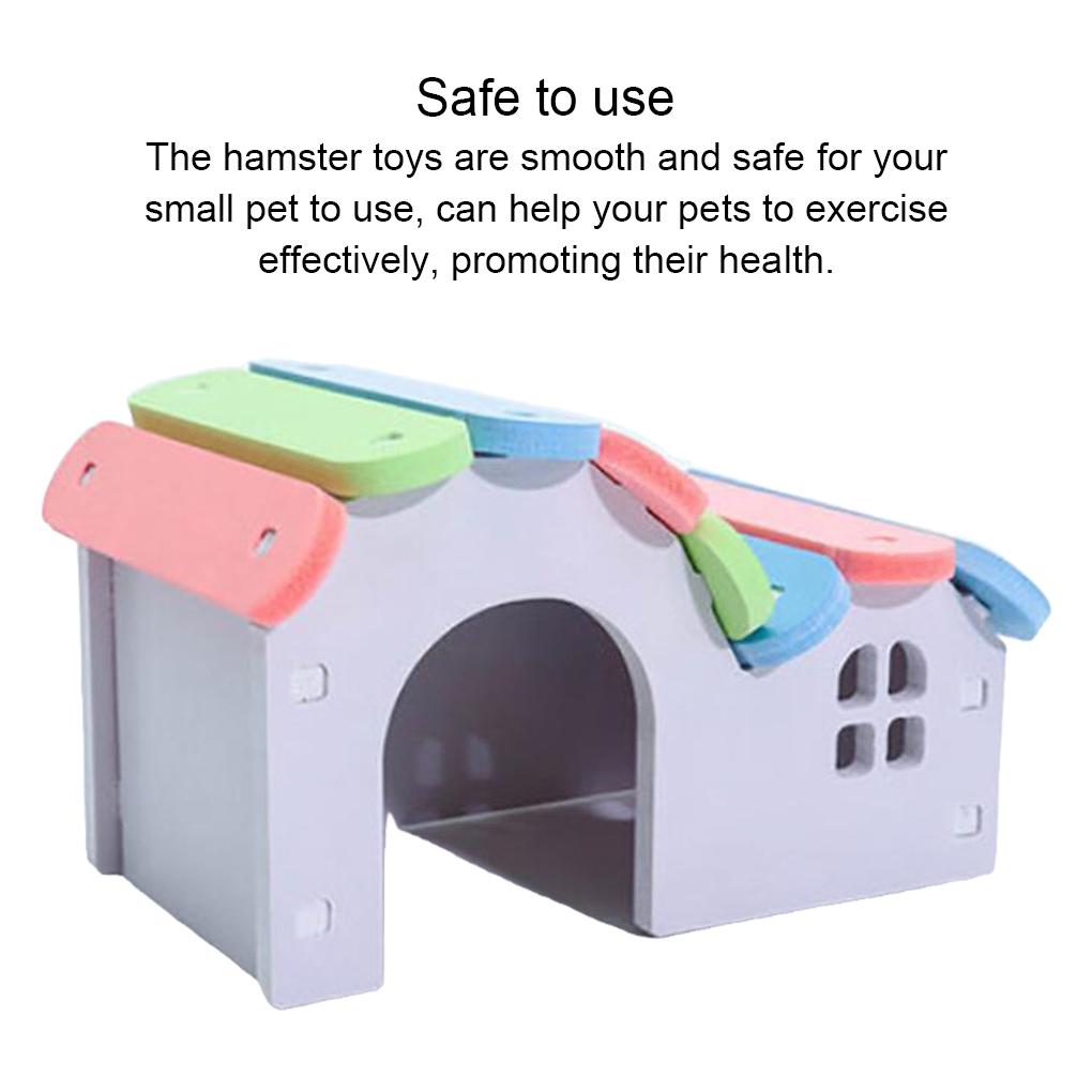 Castle House Viewing Ladder Small Hideout Hamster Layers Hut Waterproof Colorful Nest Case Playing Activity for Pets