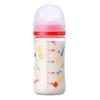 Pigeon Breastmilk Feeling Baby Bottle 240ml for 3 Months and Up Made of Glass That Cools Quickly Music and Hygienic Red Heat-resistant