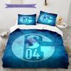 Ropa de cama con estampado del FC Schalke 04, Juego de colcha, Funda de colcha, Funda de almohada, Regalo de cumpleaños para el hogar(1 * funda nórdica + 2 * fundas de almohada, sin núcleo)