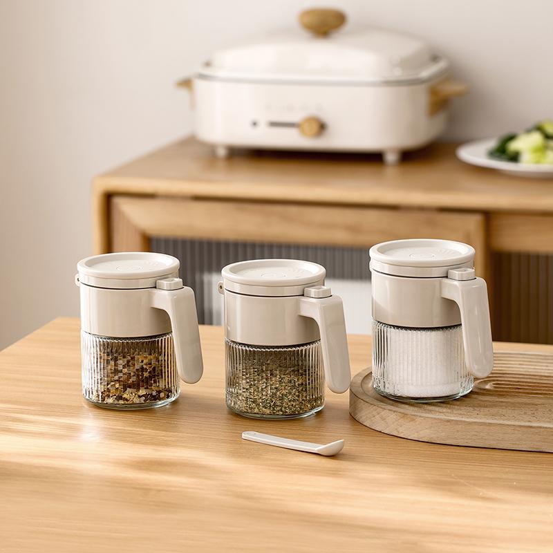 New Arrival Dual-Purpose Salt Seasoning Shaker Bottle Kitchen Household Condiment Container Glass Chili Spice Utensils