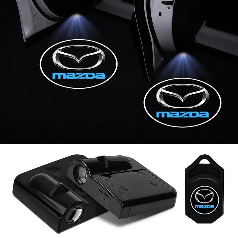 Car Door LED HD Welcome Courtesy Shadow Projector Lamp Light For Mazda 3 6 CX5 2 CX3 CX9 MX5 RX8 Axela Demio Atenza MS GJI