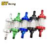 8mm CNC Aluminum Alloy Glass Motorcycle Gas Fuel Gasoline Oil Filter Moto Accessories For ATV Dirt Pit Bike Motocross