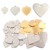 LOULEUR 10pcs Stainless Steel Metal Heart Shape Connectors For Bracelets Pendants Blank Diy Charms Jewelry Makings Findings