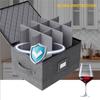 J1UL1N Scatola Porta Bicchieri da Vino Confezione da 2 Pezzi Con Divisori per Calici, Custodie Dotate di Manico Robusto e Guscio Rigido per Bicchieri